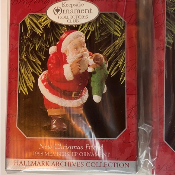 New hallmark ornaments set Kringle bells/ making his way/ new christmas friend - Picture 4 of 4
